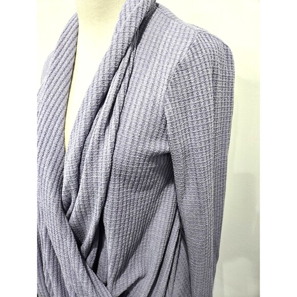 Anthropologie Akemi + Kin Woodruff Knit Wrap Purple Blue Sweater Women's Small - Picture 3 of 7